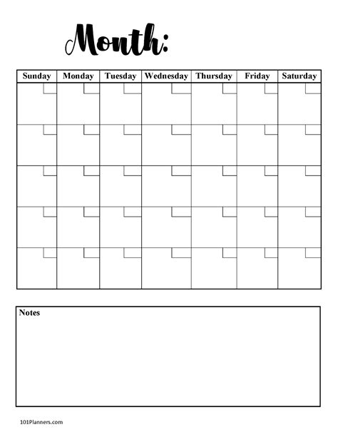 August Calendar Printable 6