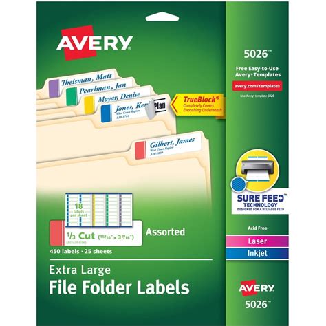 Avery Labels for Filing