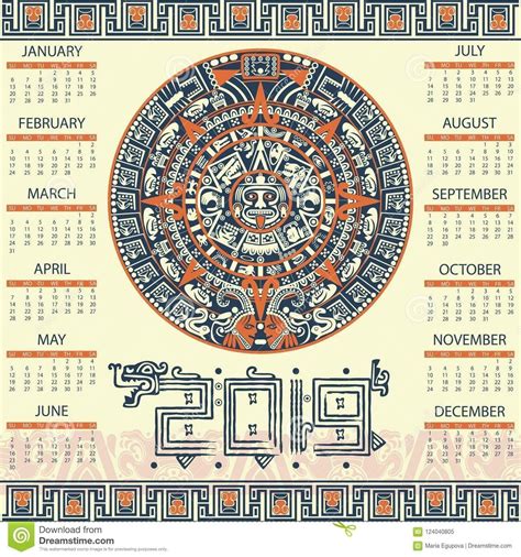 Aztec calendar year structure