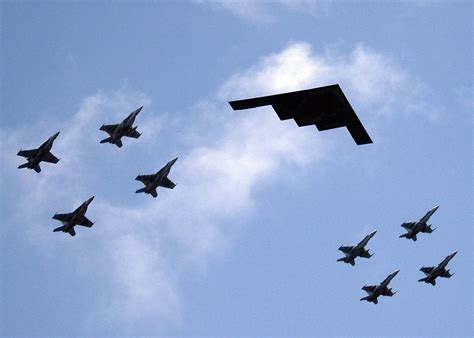 B2 Bomber Formation Flight