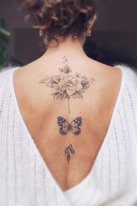 Back tattoo designs for women with feminine and delicate styles