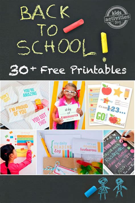 back to school printable ideas