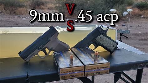 Ballistic testing 9mm vs 45 ACP