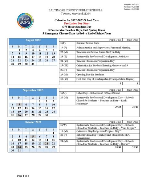 Baltimore Public Schools Calendar