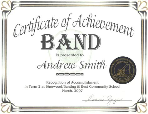 Band Director Certifications