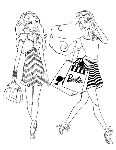 Barbie coloring pictures printable and learning