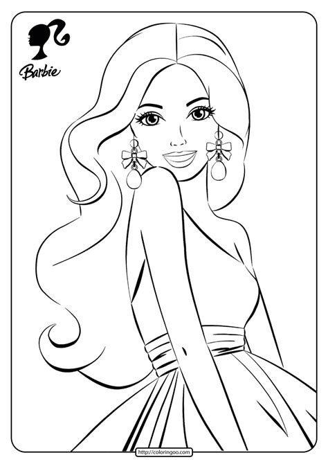 Barbie doll coloring pictures