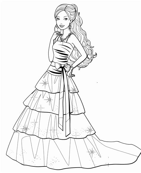 Barbie fashion coloring pictures