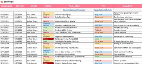 Bard Calendar Examples