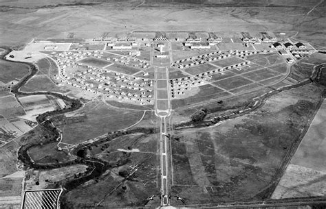 Aerial view of Barksdale AFB in the 1940s