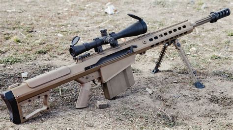 Barrett 50 cal rifle with muzzle brake