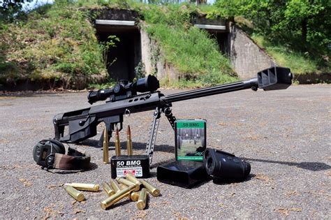 Barrett 50 cal rifle with muzzle brake