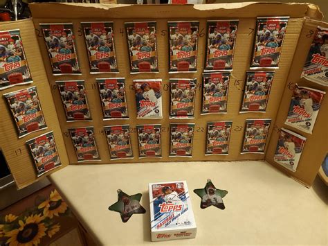 Baseball Card Advent Calendar Cards