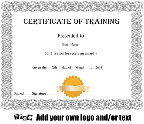 Basic Training Certificate