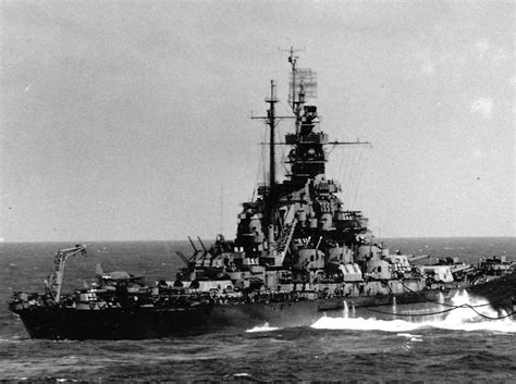 USS Massachusetts (BB-59) in action during World War II