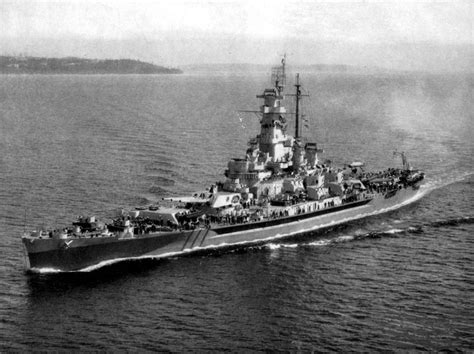 USS Massachusetts (BB-59) in action during World War II