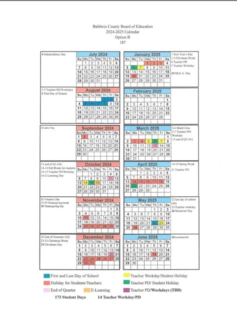 BCBE District Calendar