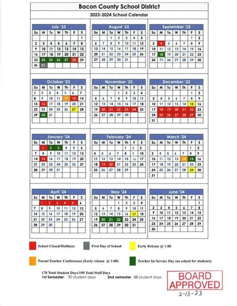 Bcsd calendar structure