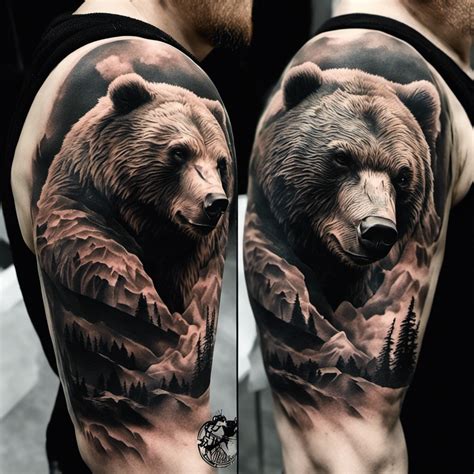 Bear tattoo placement