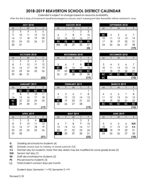 Beaverton Schools Calendar Community Engagement