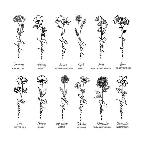 Benefits of birth month flower tattoos