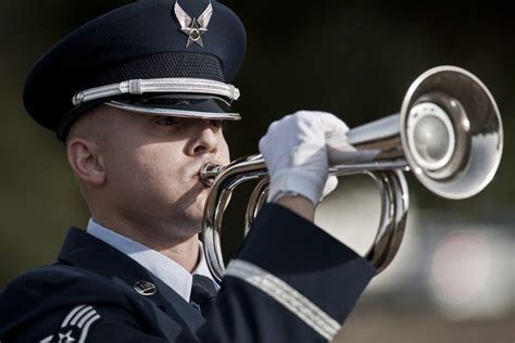 A group of soldiers responding to a bugle call