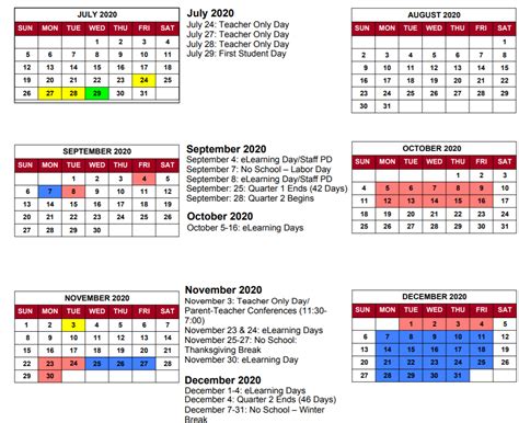 Benefits of CCSD District Calendar 2024