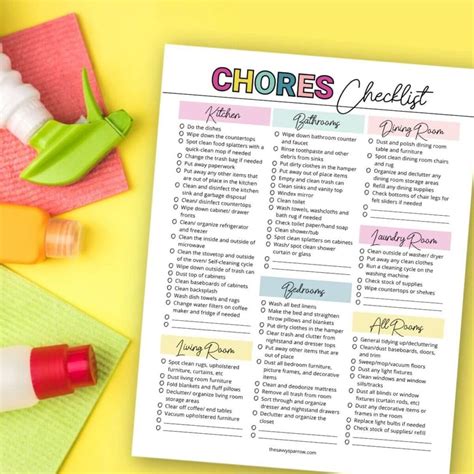 Benefits of Chore List Chart Printables