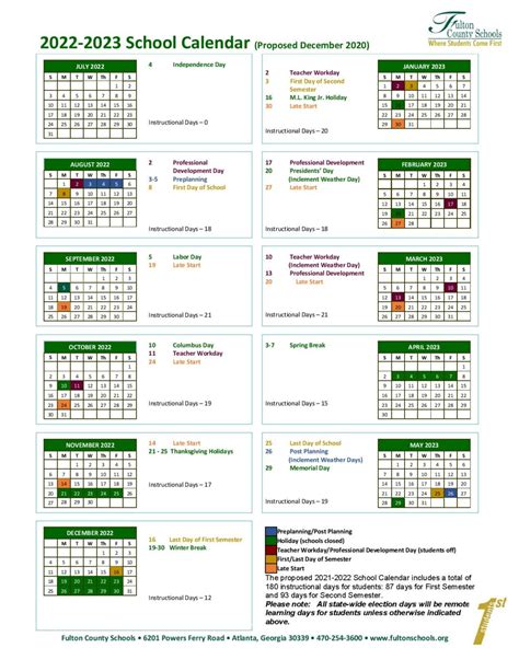 Benefits of the Fulton County Schools Ga Calendar