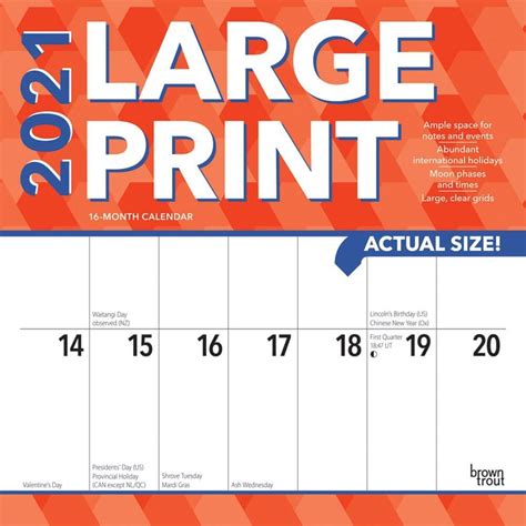 Benefits of Large Calendars