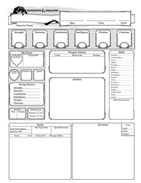 Best practices for DND sheets