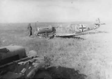 Bf 109 conducting ground attack