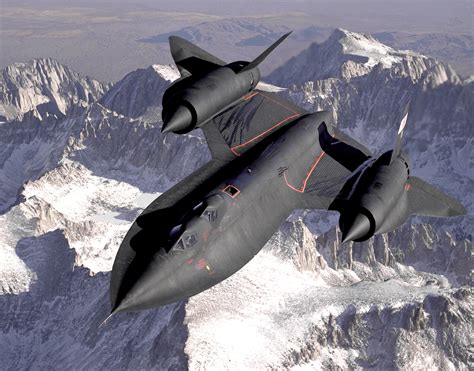 The Lockheed SR-71 Blackbird with its distinctive big nose design