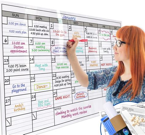 Big Whiteboard Calendar Design