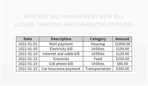 Bill Management