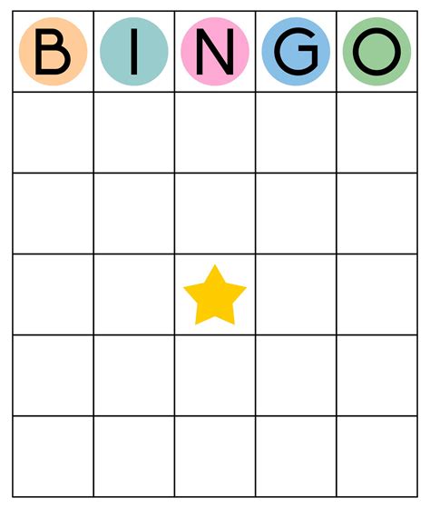 Bingo card templates