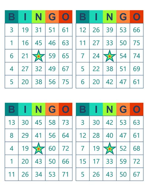 Bingo cards with different themes