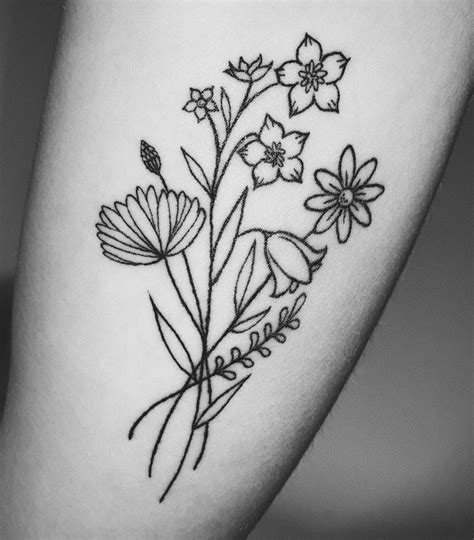 Birth flower tattoo designs