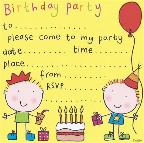 Birthday invitations for kids