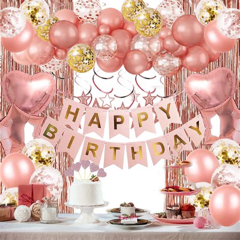 A birthday party with balloons and streamers