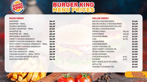 Burger King Value Menu