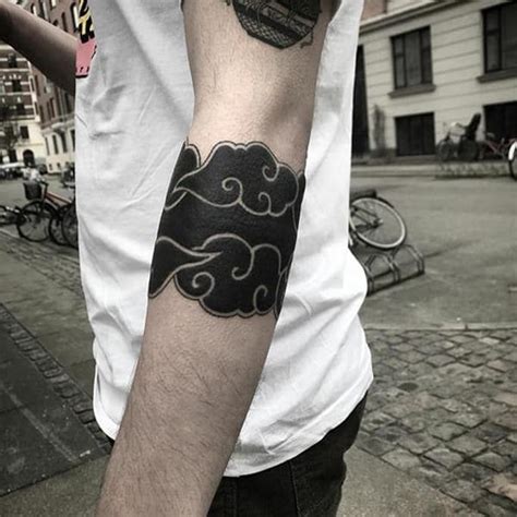 black cloud tattoo placement design