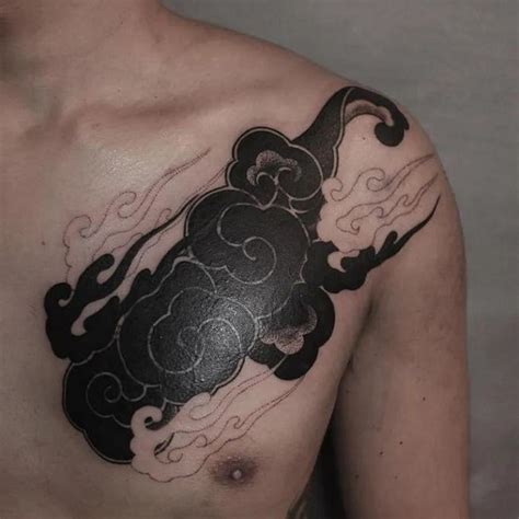 black cloud tattoo removal design