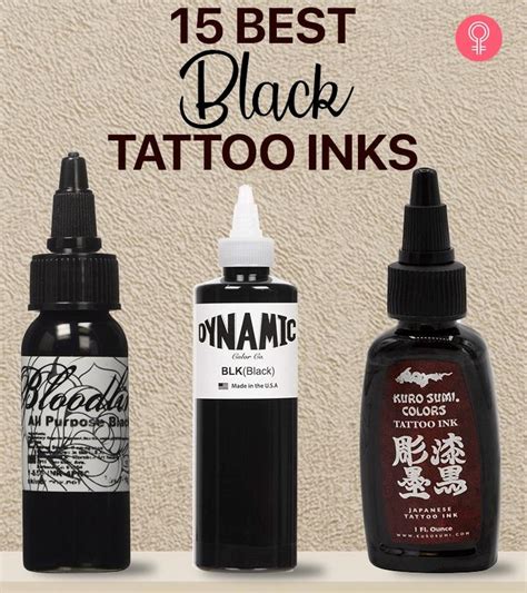 Black tattoo inks