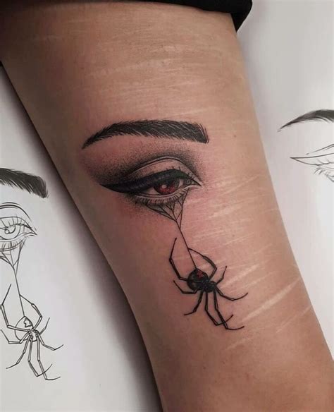 Black Widow Tattoo Designs for Women