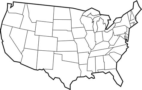 Blank Printable US Maps for Education