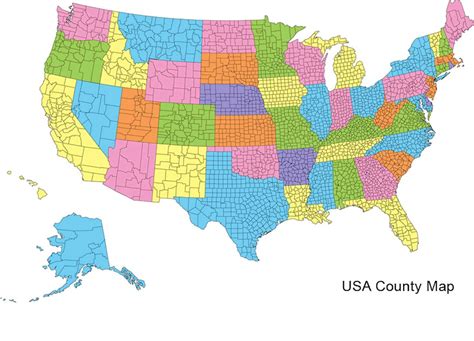 Blank US Map Printable with Counties