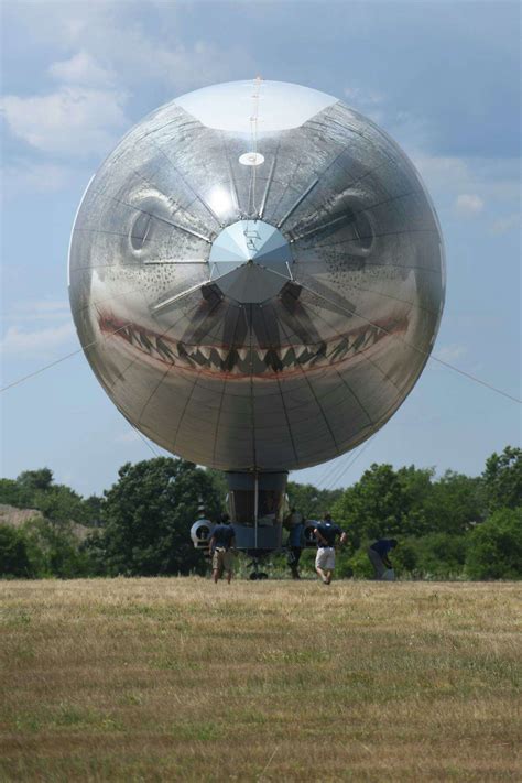 Blimp in flight