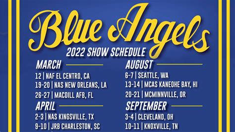 Blue Angels Schedule