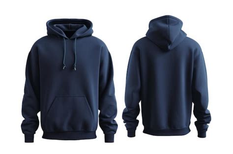 Blue Navy Hoodie Outdoor